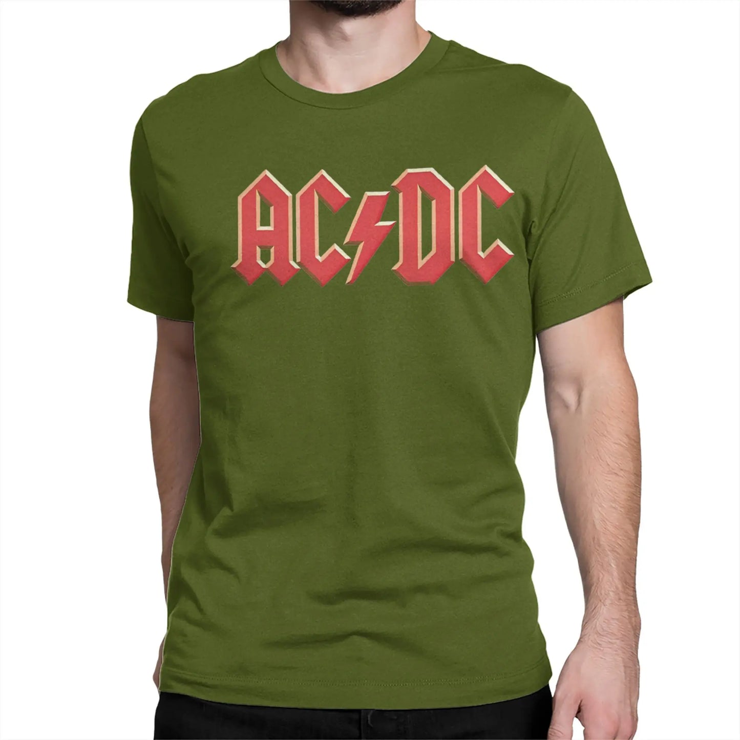 Classical AC Rock Band DC Logo T-Shirt for Men Women Round Collar Cotton T Shirt Short Sleeve Tees Party Clothing