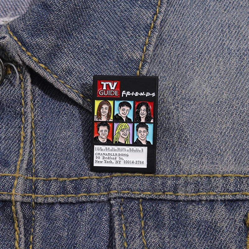TV Show Friends Collection Enamel Pins Custom Sitcoms Character Role Brooch Backpack Lapel Badge Jewelry Accessory Gift for Fans