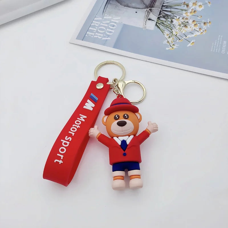 Cartoon Animal  PVC keychain   Doll Pendant Bear Bag car  Accessories