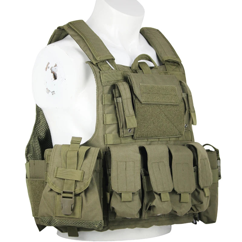 Tactical Vest Outdoor Body Armor Combat  Hunting Plate Carrier Molle Vest  Airsoft Training Protective Vests
