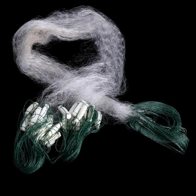 652F Fishing Net 8m Single Layer Monofilament Fishing Gill Net for w/ Floats Fishing Mesh Trap Net Netting Tackle Out