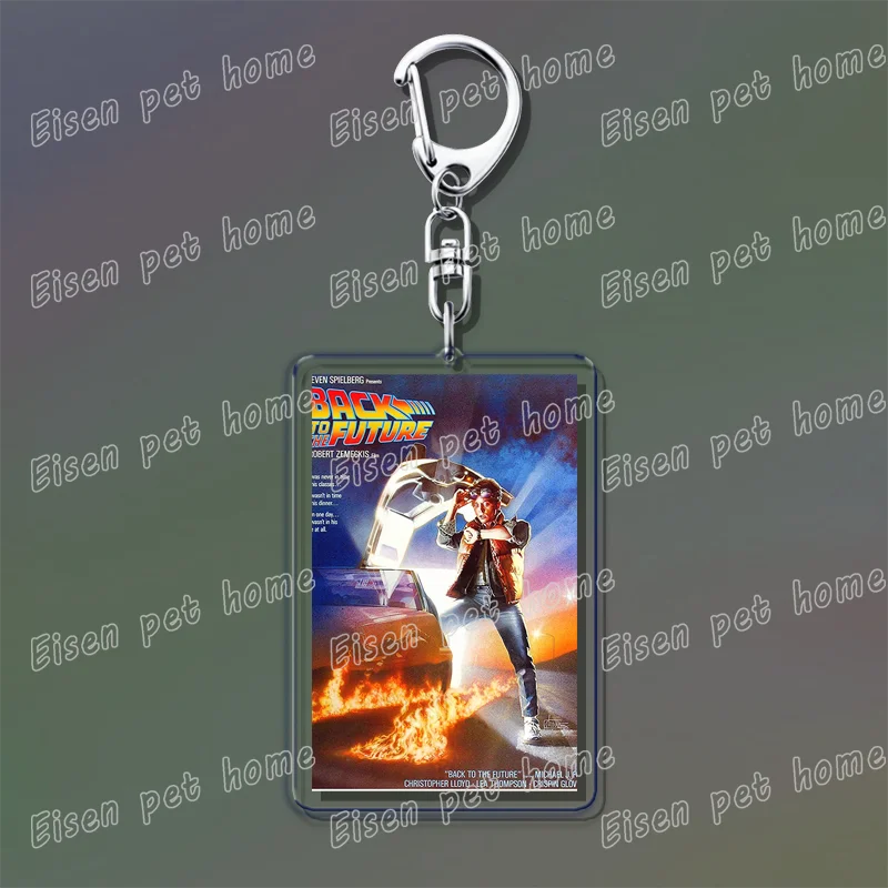 Popular Classic Movies Keychains for Accessories Bag Jaws Fight Club Avatar Films Pendant Key Chains Keyrings Jewelry Fans Gifts