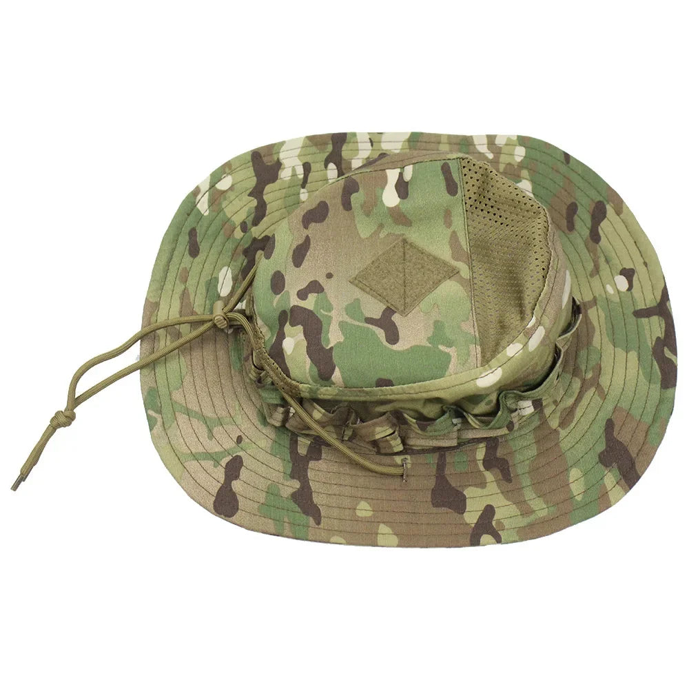 Tactical 2.0 Boonie Hat Summer Mesh Camouflage Combat Cap Multicam Outdoor Sports Training Fishing Hiking Camping Hunting Hats