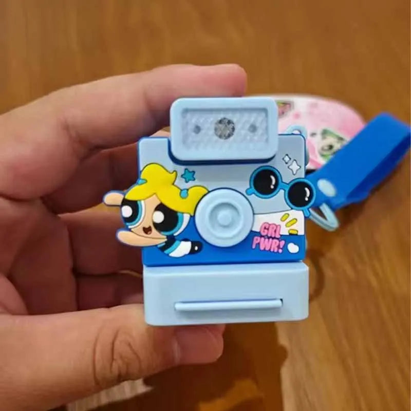 Powerpuff Girls Cartoon Anime Keychain Polaroid Flash Creative Fashion Toy Ideal Gift for School Opening Kids' Age