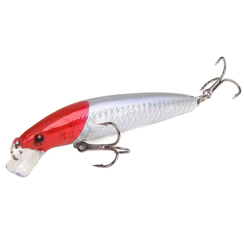 1Pc Minnow Fishing Lure Floating Hard Bait 10cm 9g Artificial Bait Sound Bead Wobbler Crankbait Carp Perch Pesca Fishing Tackle