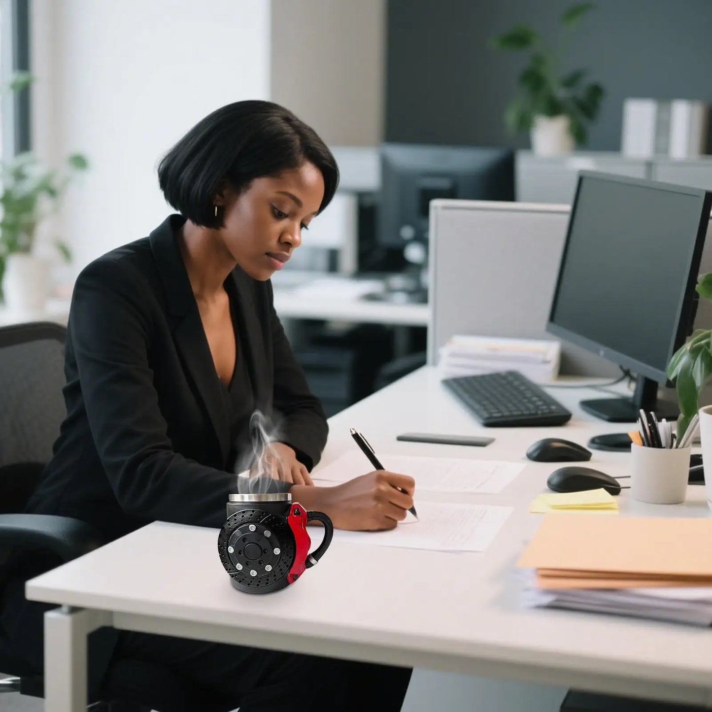 Ergonomic Funny Brake Pad Design Mug with Handle Cool Cup for Kids Father's Day Christmas Friends Work Coworker Birthday