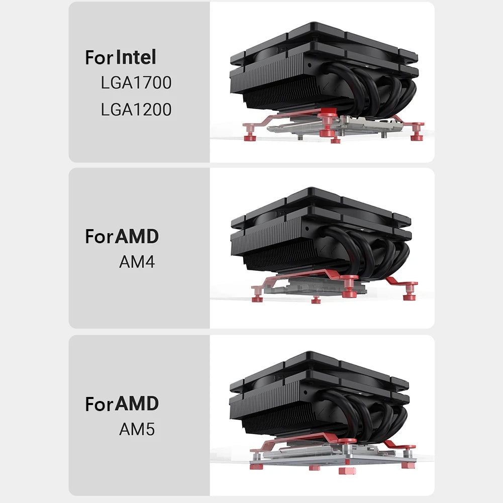 ID-Cooling IS-40X V3 CPU Cooler Height Super Slim CPU Radiator 4 Heatpipe 9cm Cooling Fan for INTEL LGA1700 11200 15X AM5 AM4