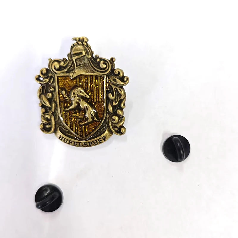 Potter Metal Badge Brooches Hogwarts Slytherin Gryffindor Harry Magic School Lapel Pin Bag Accessories Christmas Souvenir Gifts