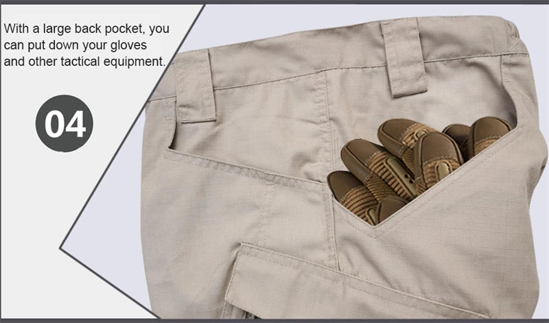 Tactical Cargo Pants Men Outdoor Waterproof SWAT Combat Military Camouflage Trousers Casual Multi Pocket Pants Male Work Joggers