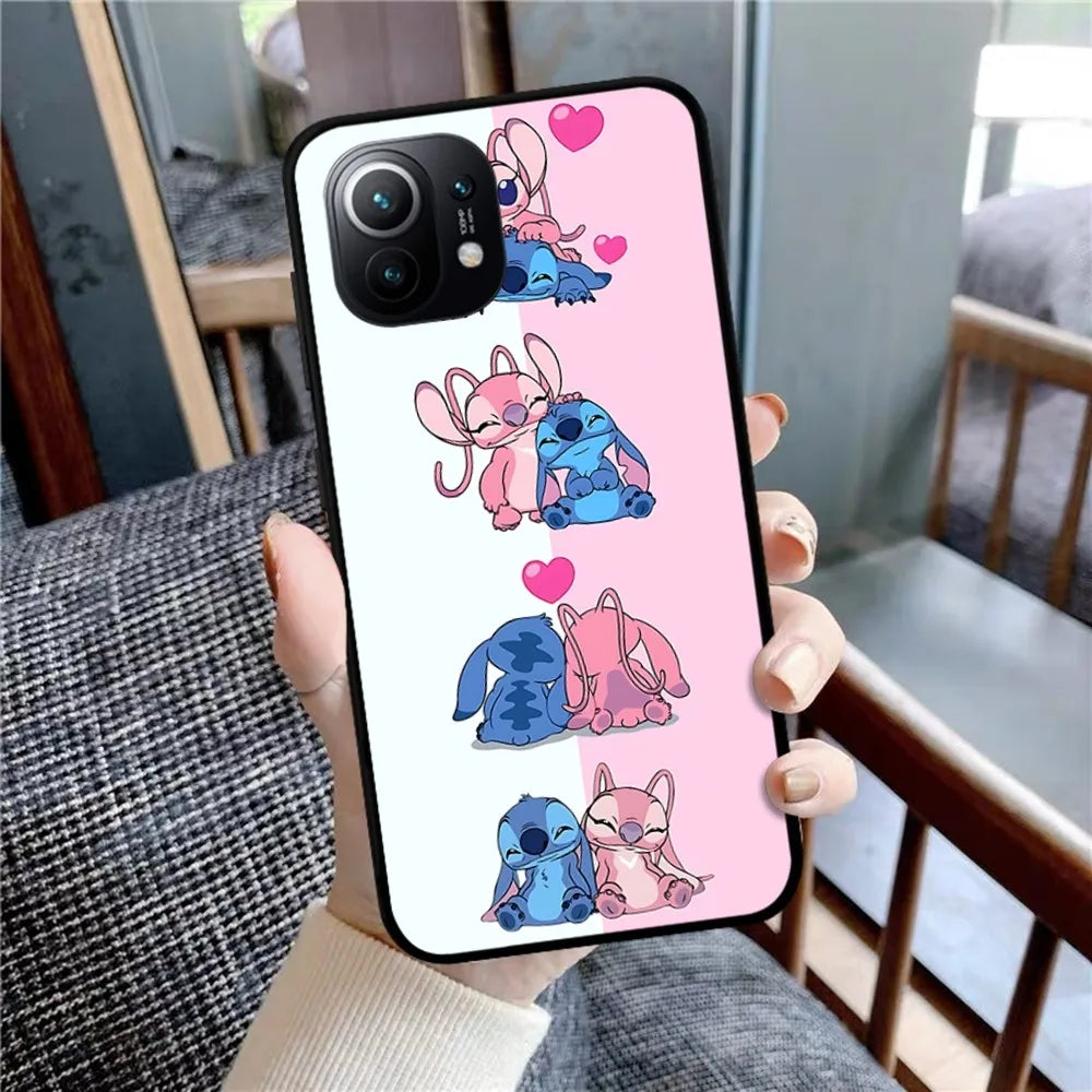 Cartoon S-StitchS Phone Case For Xiaomi Mi 5X 8 9 10 11 12 Lite Pro 10T PocoX3pro PocoM3 Note 10 Pro Lite