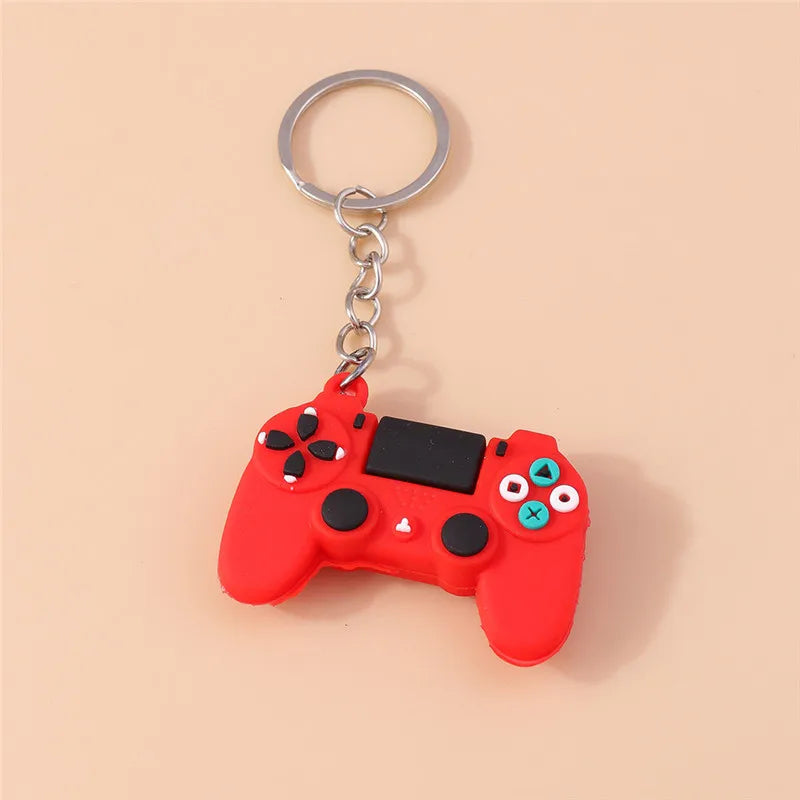 1pc PVC Individual Game Machine Keychain Mini Cartoon Game Console Gamepad Keychains for Boy Bag Pendant Car Key Birthday Gifts
