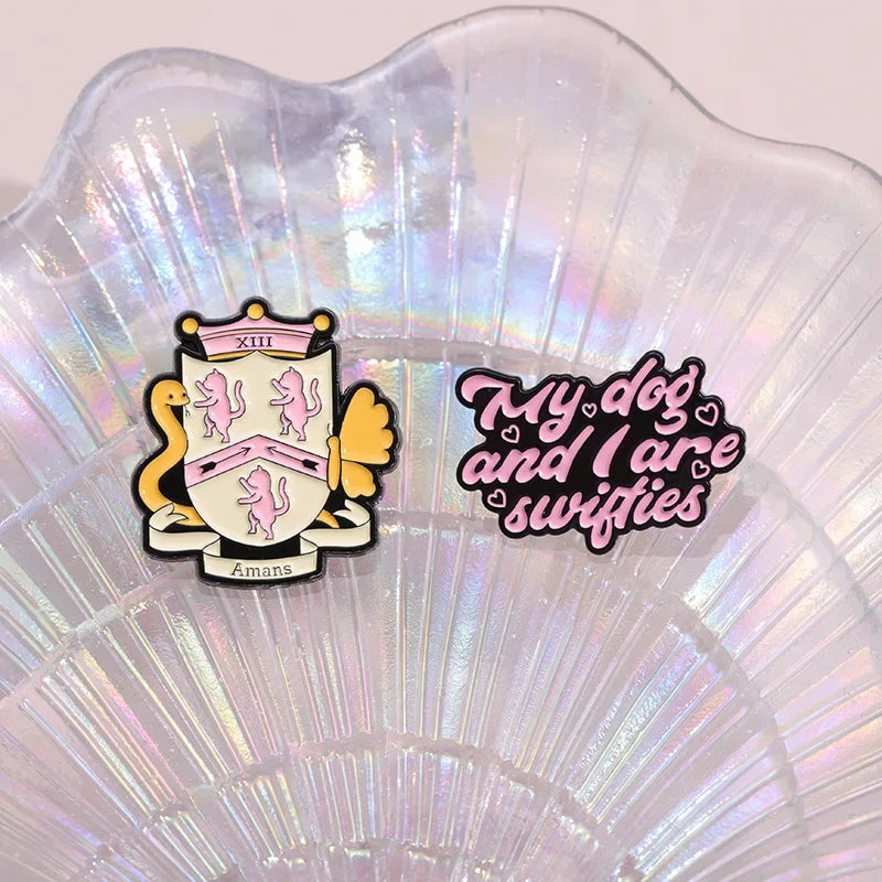 Pop Music Singer Lyrical Music Lyrics Enamel Pin In My Tortured Poet Creative Custom Brooch Lapel Badge Jewelry Gift For Friend