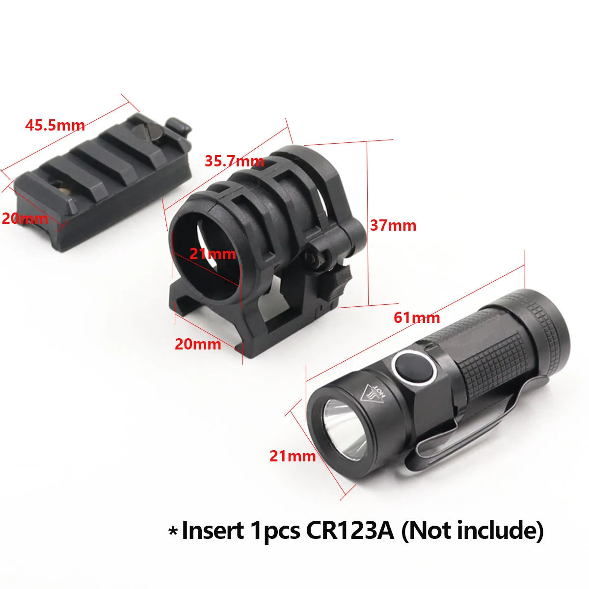 Tactical Helmet Light FAST Helmet Flashlight Strobe Telescopic Zoom Survival Safety Lamp With Hat Clamp Holder Camping Hunting