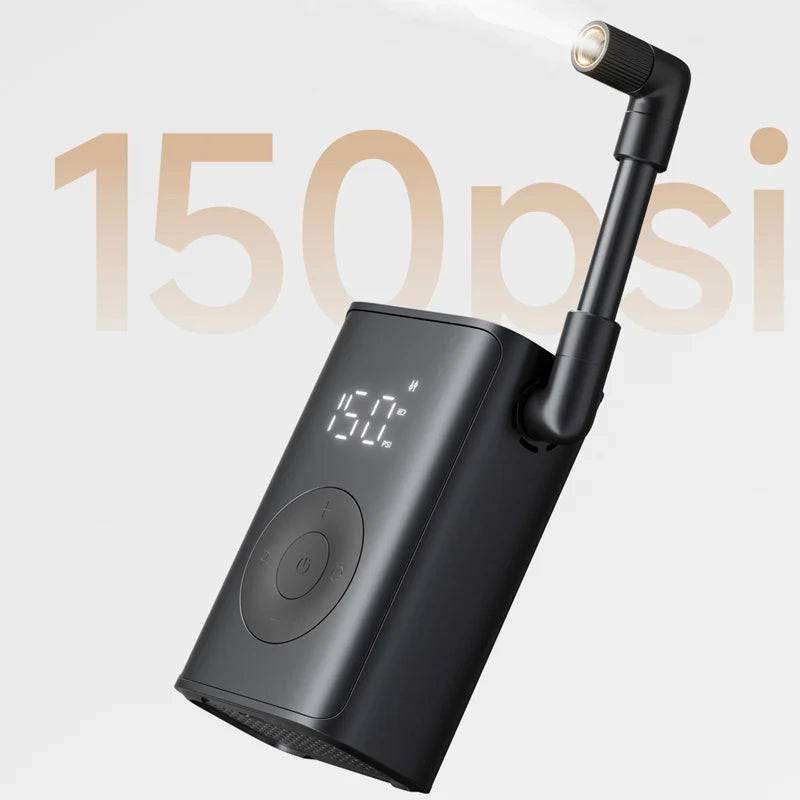 Xiaomi Mijia 2025 New Portable Air Pump 2000mAh 240g 150psi Electric Air Compressor Tire Pressure Detection Multitool Inflator