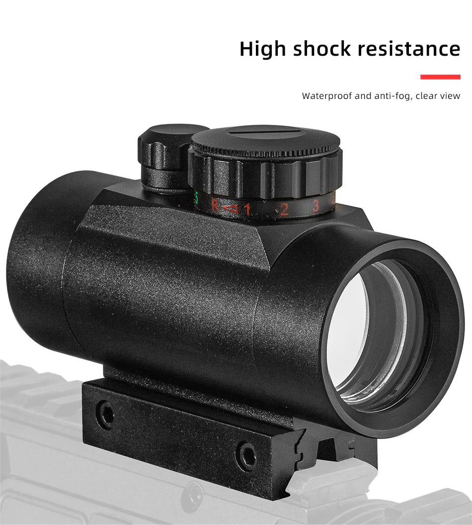 1x40 Riflescope Tactical Red Dot Scope Sight Hunting Holographic Green Dot Sight With 11mm 20mm Rail Mount Collimator Sight