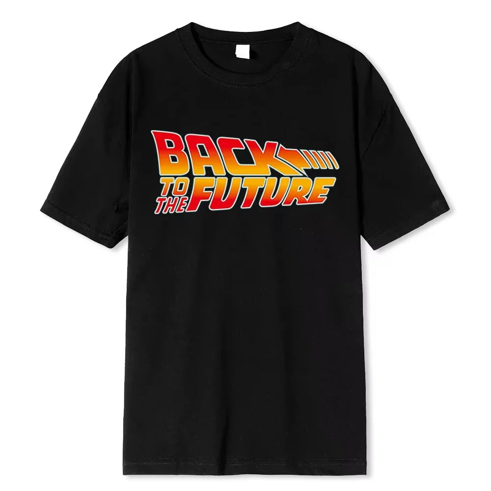 Back To The Future Tshirt Cotton T Shirt For Men Summer Short Sleeve T Shirts Movie Hip Hop Tee Tops Streetwear 2D T-shirts