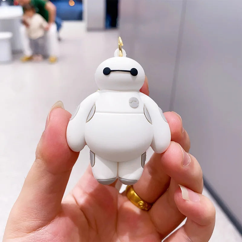 Big Hero 6 Keychain Anime Cartoon Baymax Keychain Bag Charms Cute Keychain Creative Doll Small Jewelry Kids Toy Gift For Friends