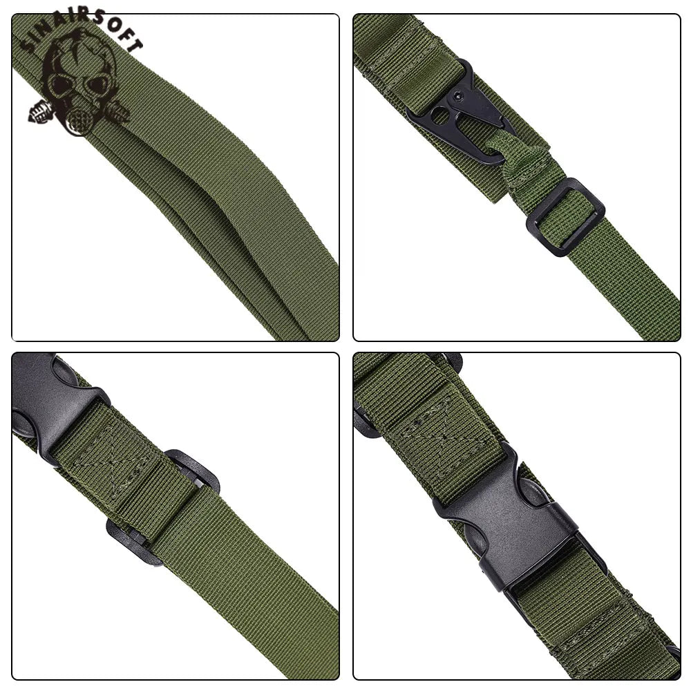 Tactical 3 Point Sling Strap Quick Detach Release Adjustable Three Point Rifle AR Sling Strap For Hunting clothing accessories
