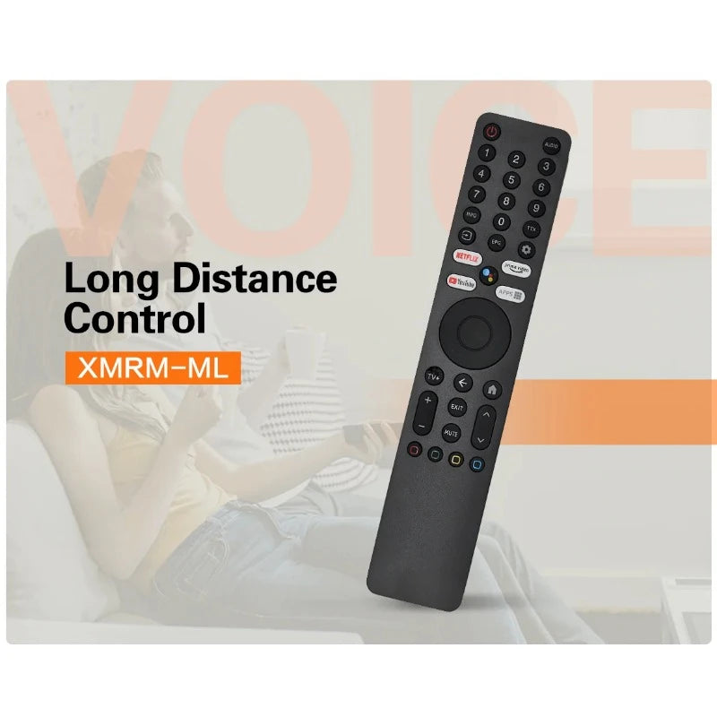 XMRM-ML Remote Control With Voice For Xiaomi 4k Qled Android Smart TV Remote L55m7-q2me Q2