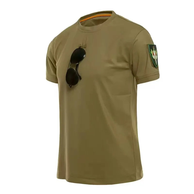 Tactical Military T-shirt Outdoor Breathable Army Combat Men Pullover Quick Dry Trekking Camping Hiking Fishing Polos Tee Tops
