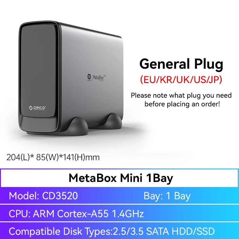 【NO Stock!】Personal Cloud NAS Storage SDVN 3.5"Data Securit Network Attached Storage with Automatic Fan Remote Access MetaBox