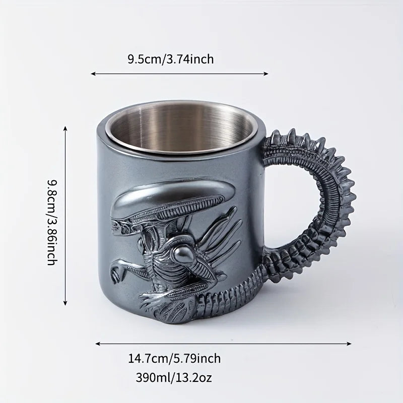 New Xenomorph Mug 3D Flat Heat Transfer Alien Coffee Cup for Home And Office Funny Mugs