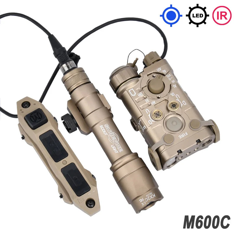 Tactical Metal NGAL Red Dot Green Blue Indicator Surefir M300A M600C Dual Function Switch Fit 20mm Rail Airsoft Hunting Laser
