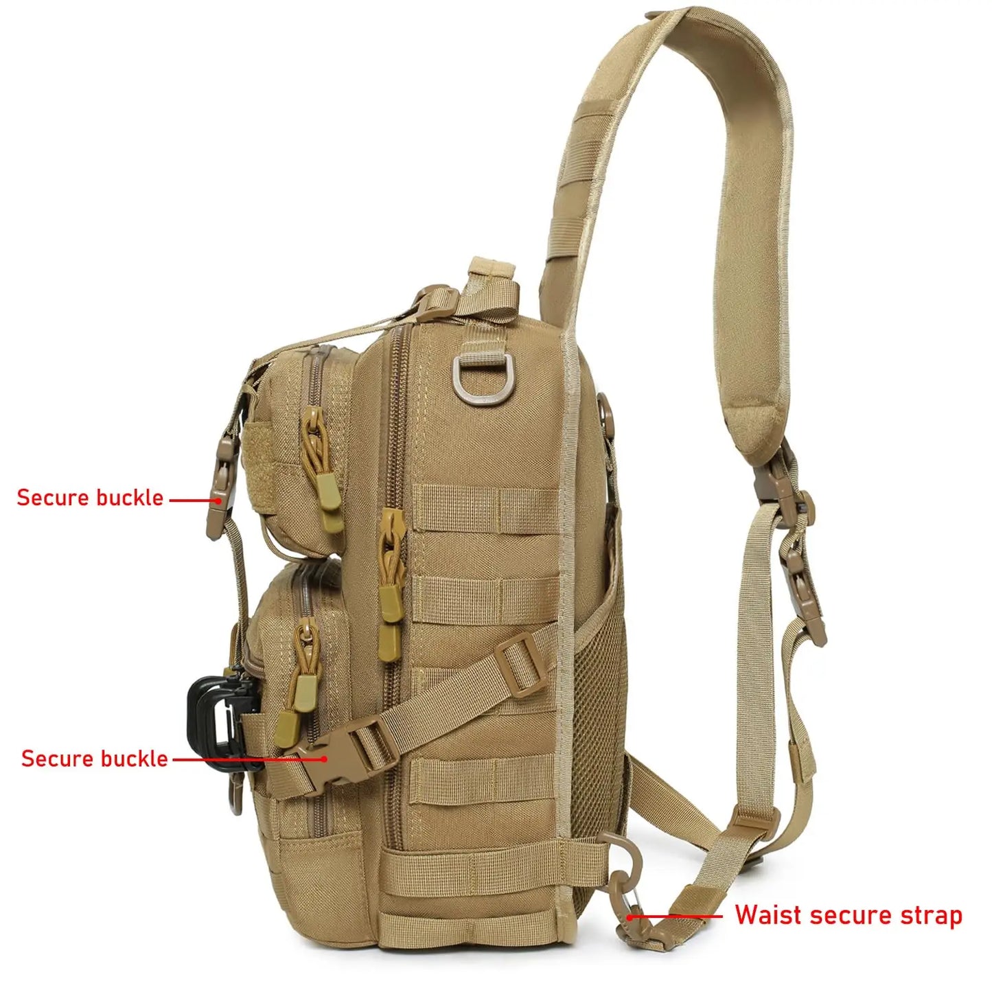 Tactical Backpack Sports Shoulder Bag Waterproof Messenger Bag Military Multi-Function Large Capacity For Camping Hunting Hiking