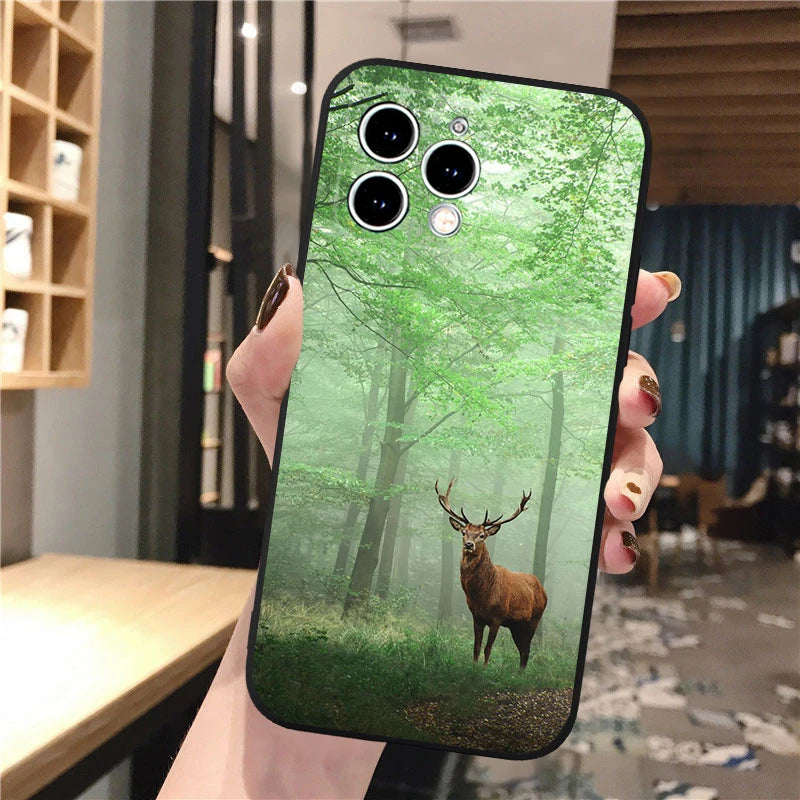 Hunting Deer Phone Case For iphone 17 Pro Max Air 16 15 14 13 Pro Max 15 16 Pro 15Plus