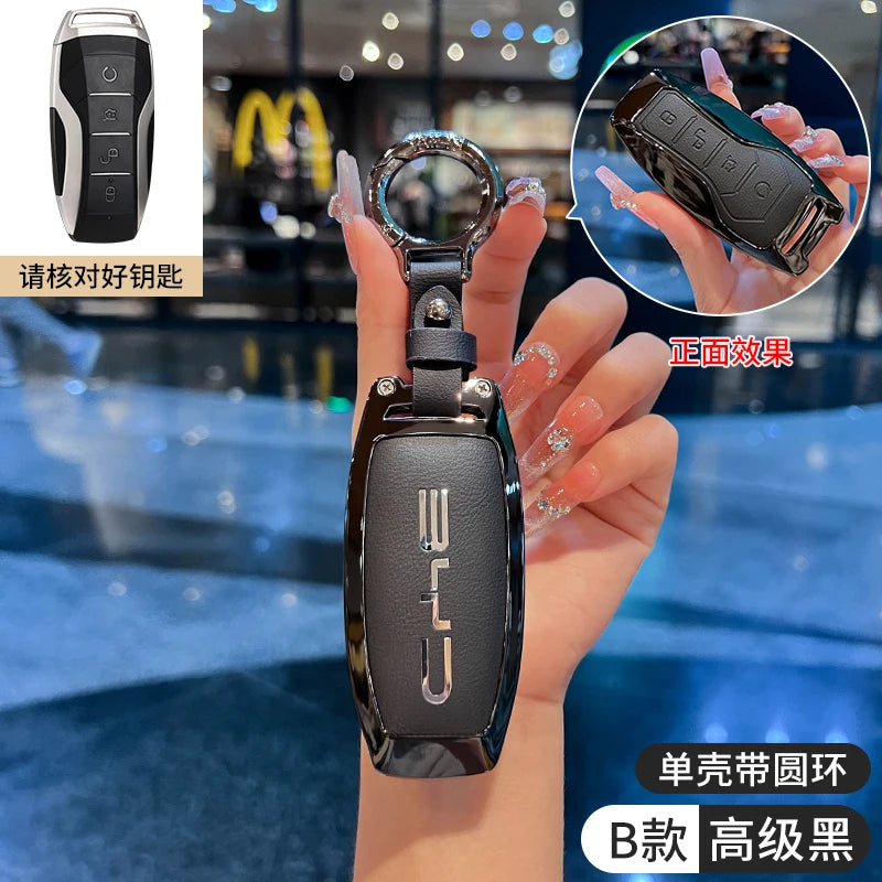 Car Accessories Key Case Holder Cover Buckle For BYD Atto 3 Han EV Dolphin Durable Second Song Pro Tang Dm QIn PLUS MAX Yuan
