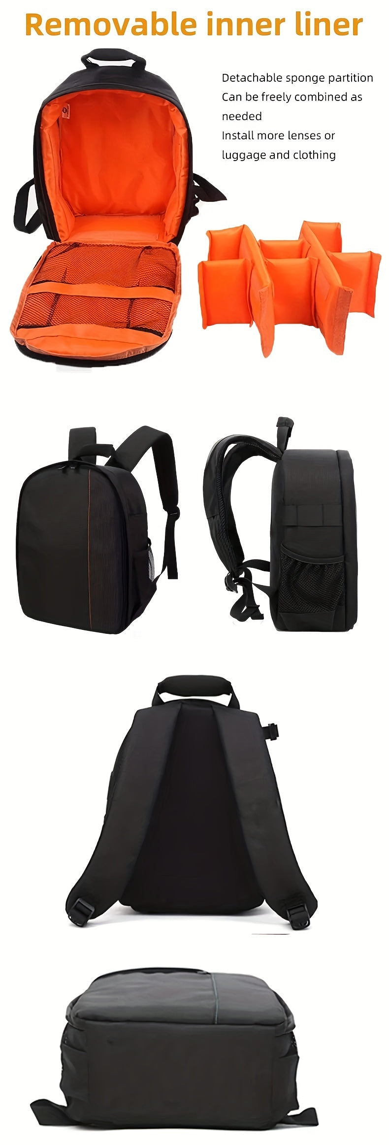 Camera Backpack Bag Professional for DSLR/SLR Mirrorless Camera Waterproof, Camera Case Compatible for Sony Canon Nikon