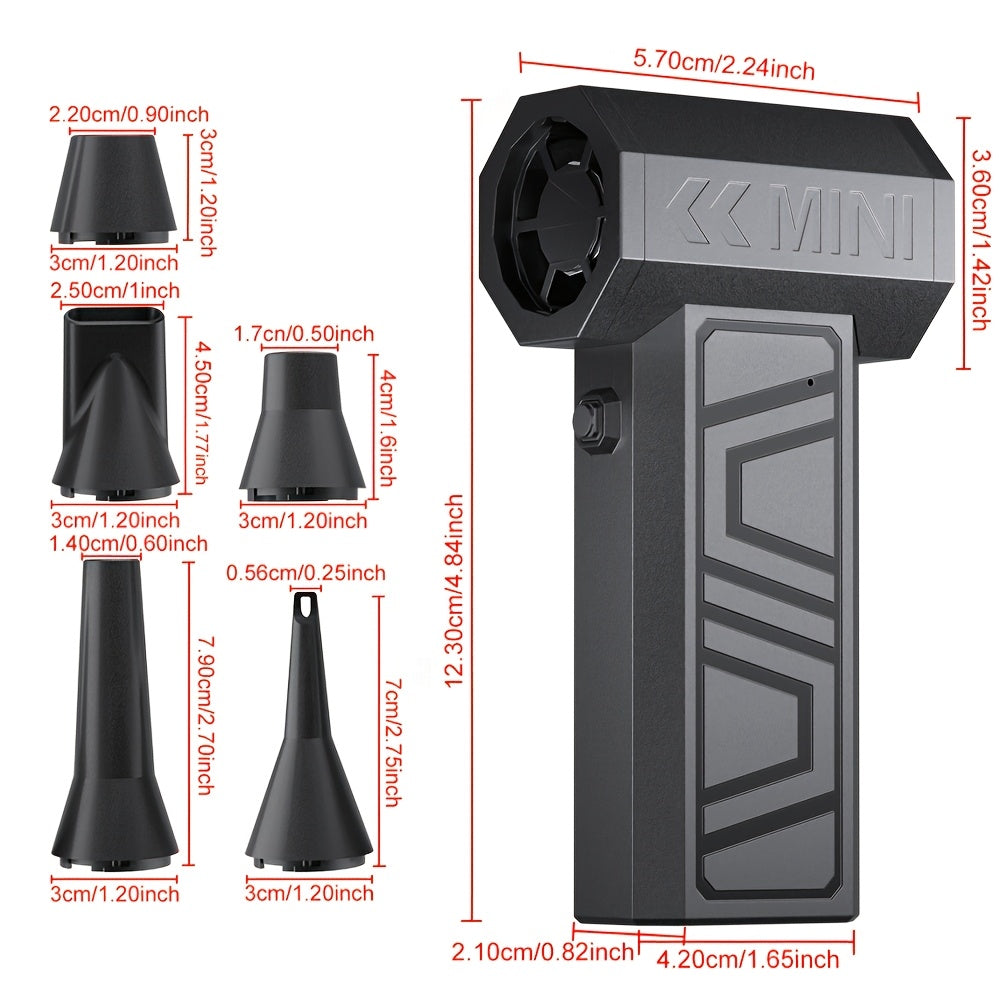 Electric Air Duster Type-C Charging Cleaning Blower Tool Turbo Jet Fan 130000RPM Car Blowing Snow 4 Gears adjustable Portable